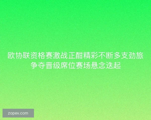 欧协联资格赛激战正酣精彩不断多支劲旅争夺晋级席位赛场悬念迭起